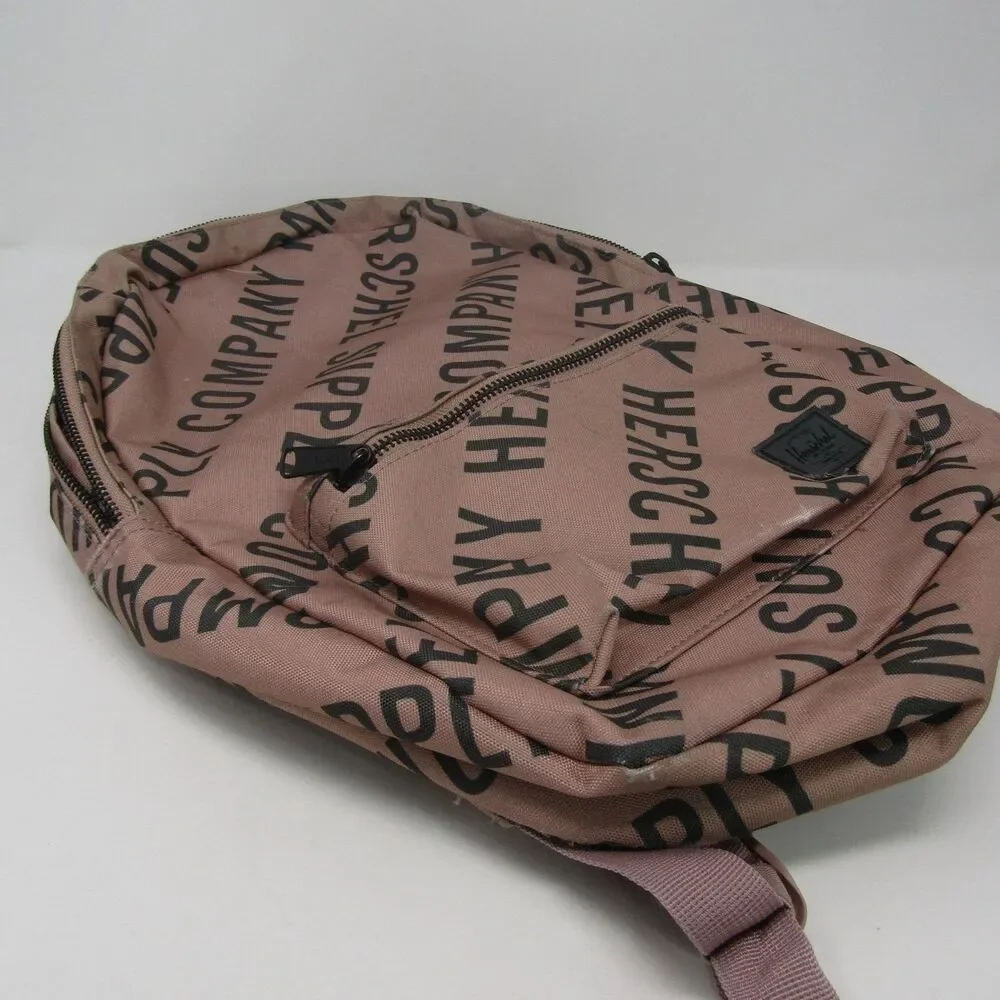 Herschel Supply Co. Nova Kids Backpack Pink Black Logo Print School Bag Travel